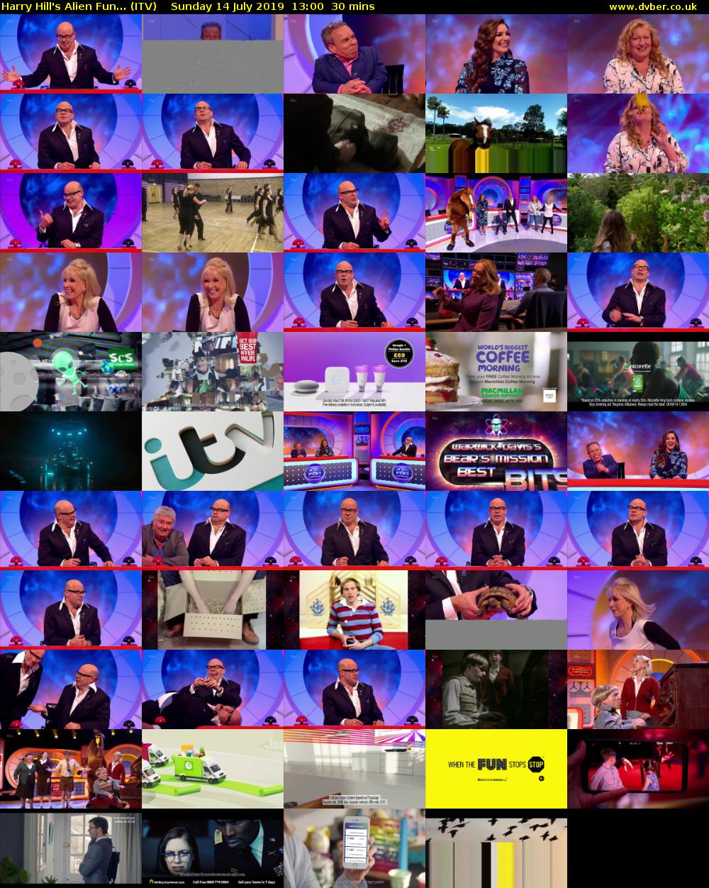 Harry Hill's Alien Fun... (ITV) Sunday 14 July 2019 13:00 - 13:30