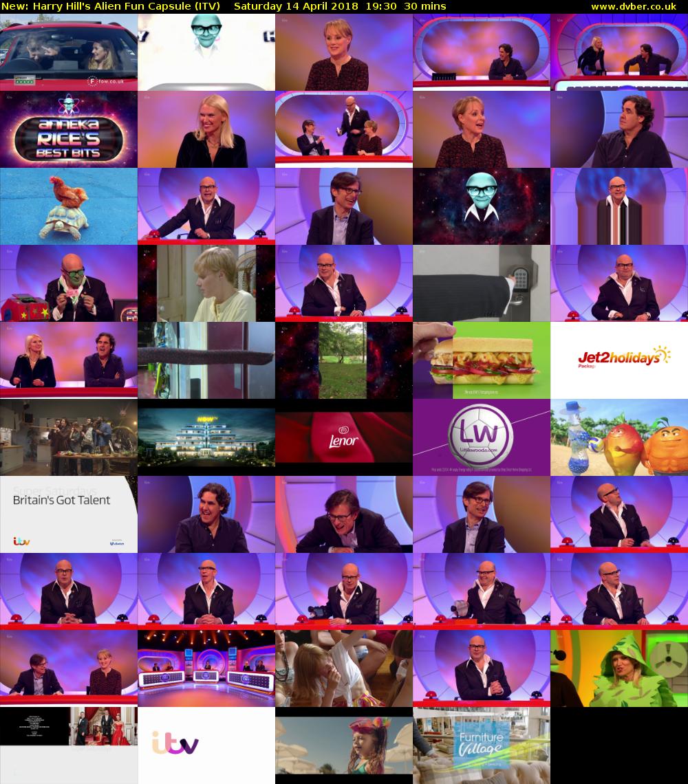 Harry Hill's Alien Fun Capsule (ITV) Saturday 14 April 2018 19:30 - 20:00