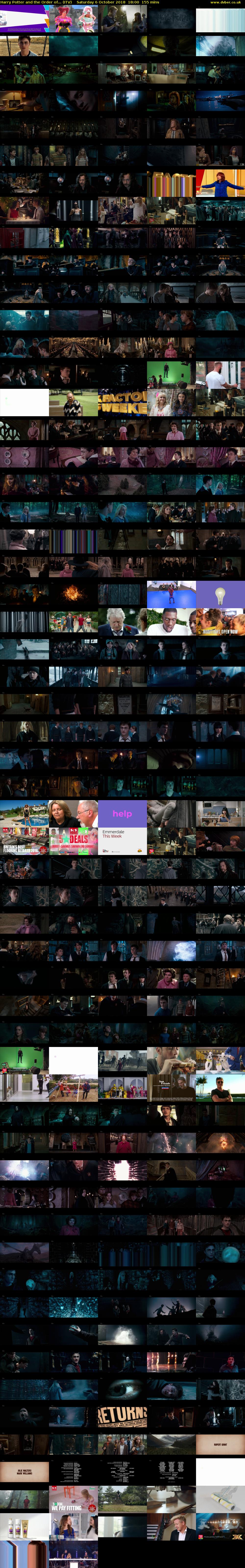 Harry Potter and the Order of... (ITV) Saturday 6 October 2018 18:00 - 20:35