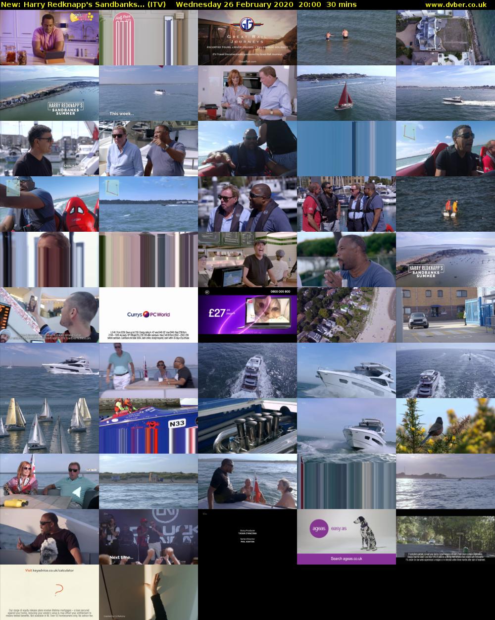 Harry Redknapp's Sandbanks... (ITV) Wednesday 26 February 2020 20:00 - 20:30