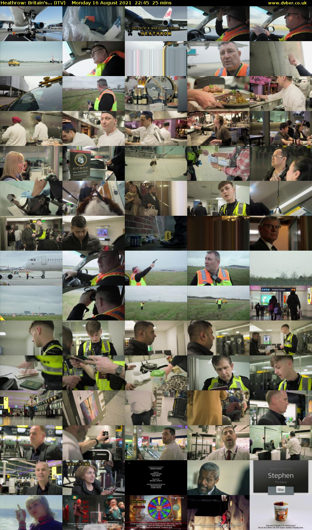 Heathrow: Britain's... (ITV) Monday 16 August 2021 22:45 - 23:10