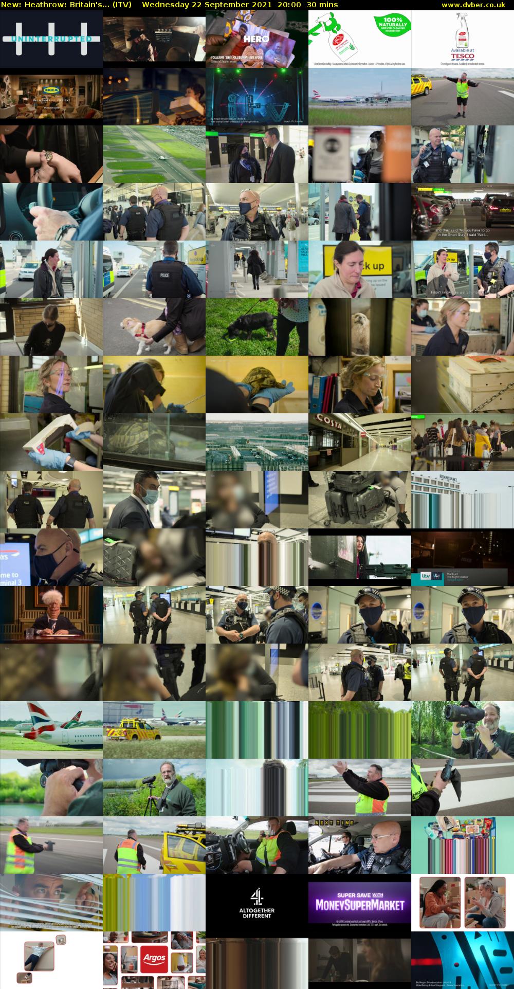 Heathrow: Britain's... (ITV) Wednesday 22 September 2021 20:00 - 20:30