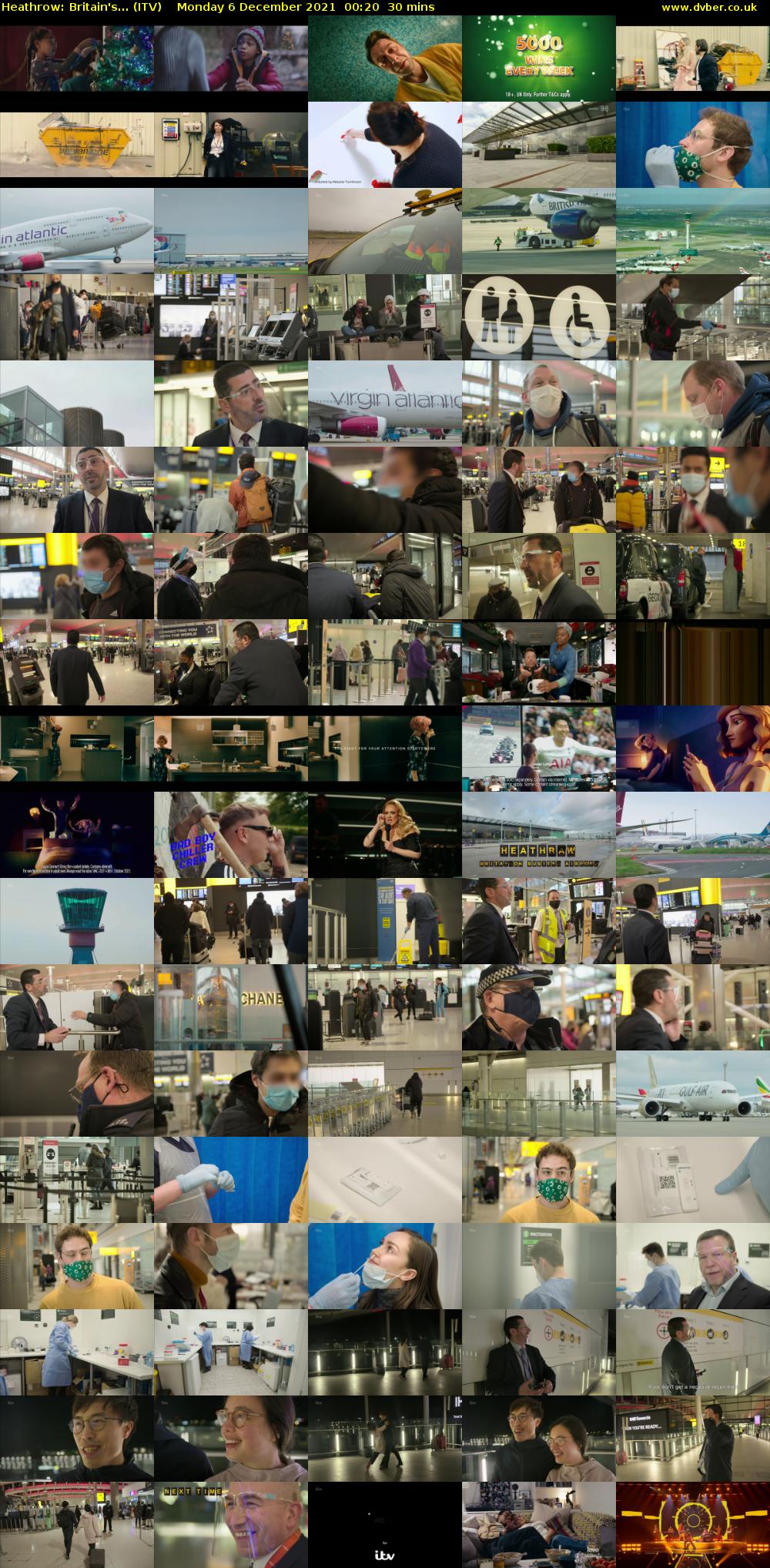 Heathrow: Britain's... (ITV) Monday 6 December 2021 00:20 - 00:50