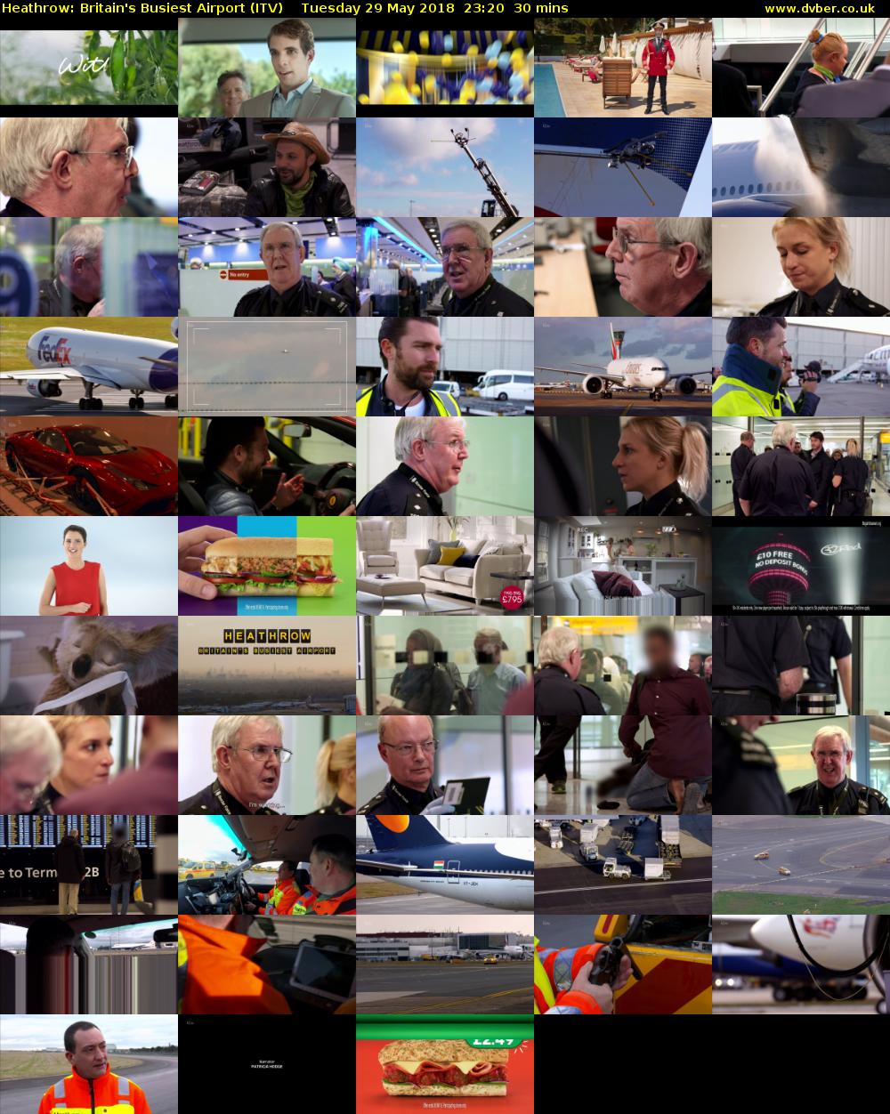 Heathrow: Britain's Busiest Airport (ITV) Tuesday 29 May 2018 23:20 - 23:50