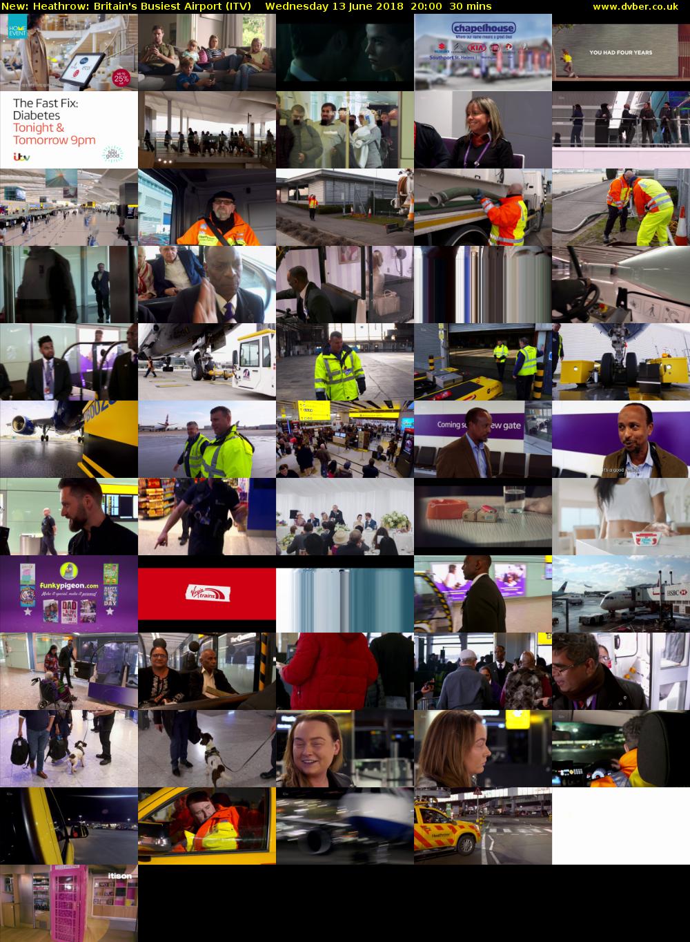 Heathrow: Britain's Busiest Airport (ITV) Wednesday 13 June 2018 20:00 - 20:30