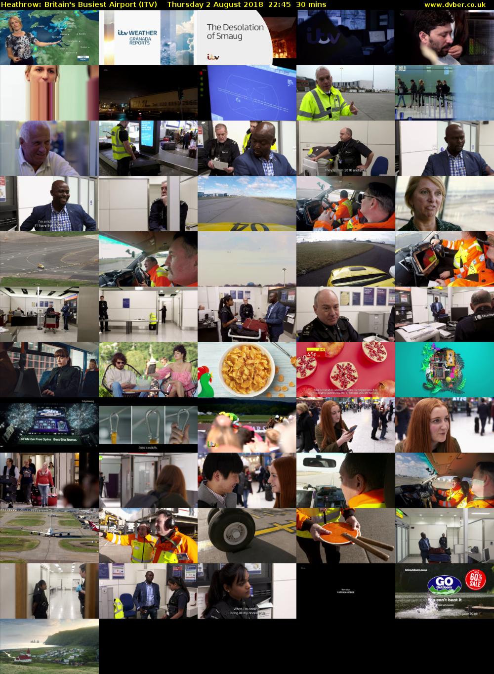 Heathrow: Britain's Busiest Airport (ITV) Thursday 2 August 2018 22:45 - 23:15