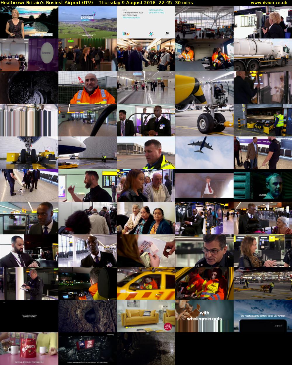 Heathrow: Britain's Busiest Airport (ITV) Thursday 9 August 2018 22:45 - 23:15