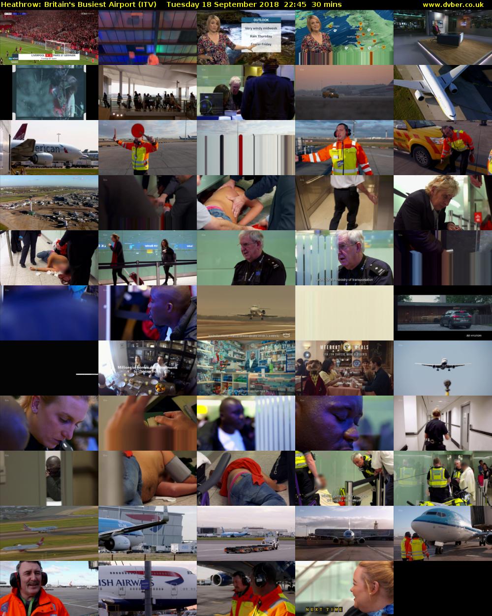 Heathrow: Britain's Busiest Airport (ITV) Tuesday 18 September 2018 22:45 - 23:15