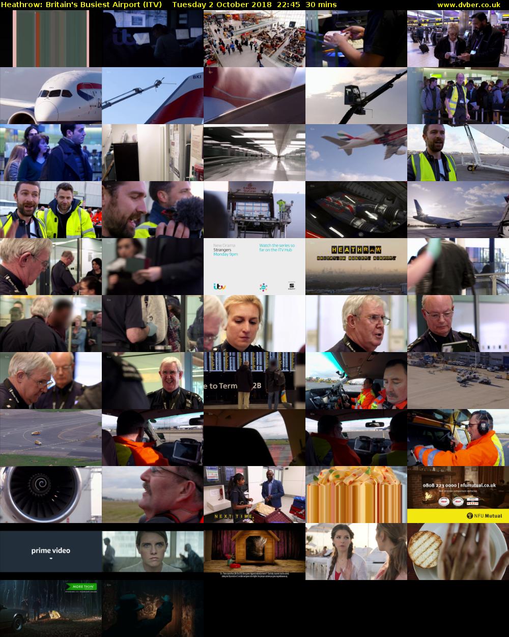 Heathrow: Britain's Busiest Airport (ITV) Tuesday 2 October 2018 22:45 - 23:15