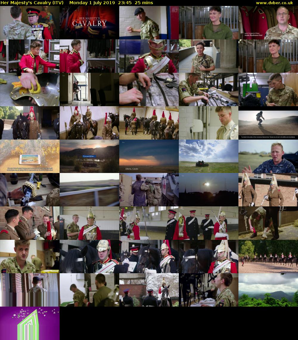 Her Majesty's Cavalry (ITV) Monday 1 July 2019 23:45 - 00:10