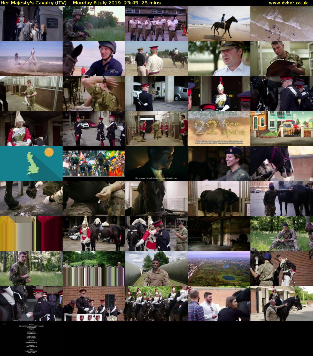 Her Majesty's Cavalry (ITV) Monday 8 July 2019 23:45 - 00:10