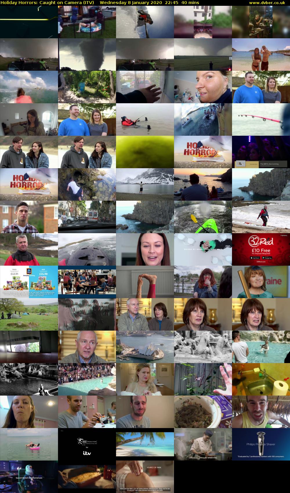 Holiday Horrors: Caught on Camera (ITV) Wednesday 8 January 2020 22:45 - 23:25