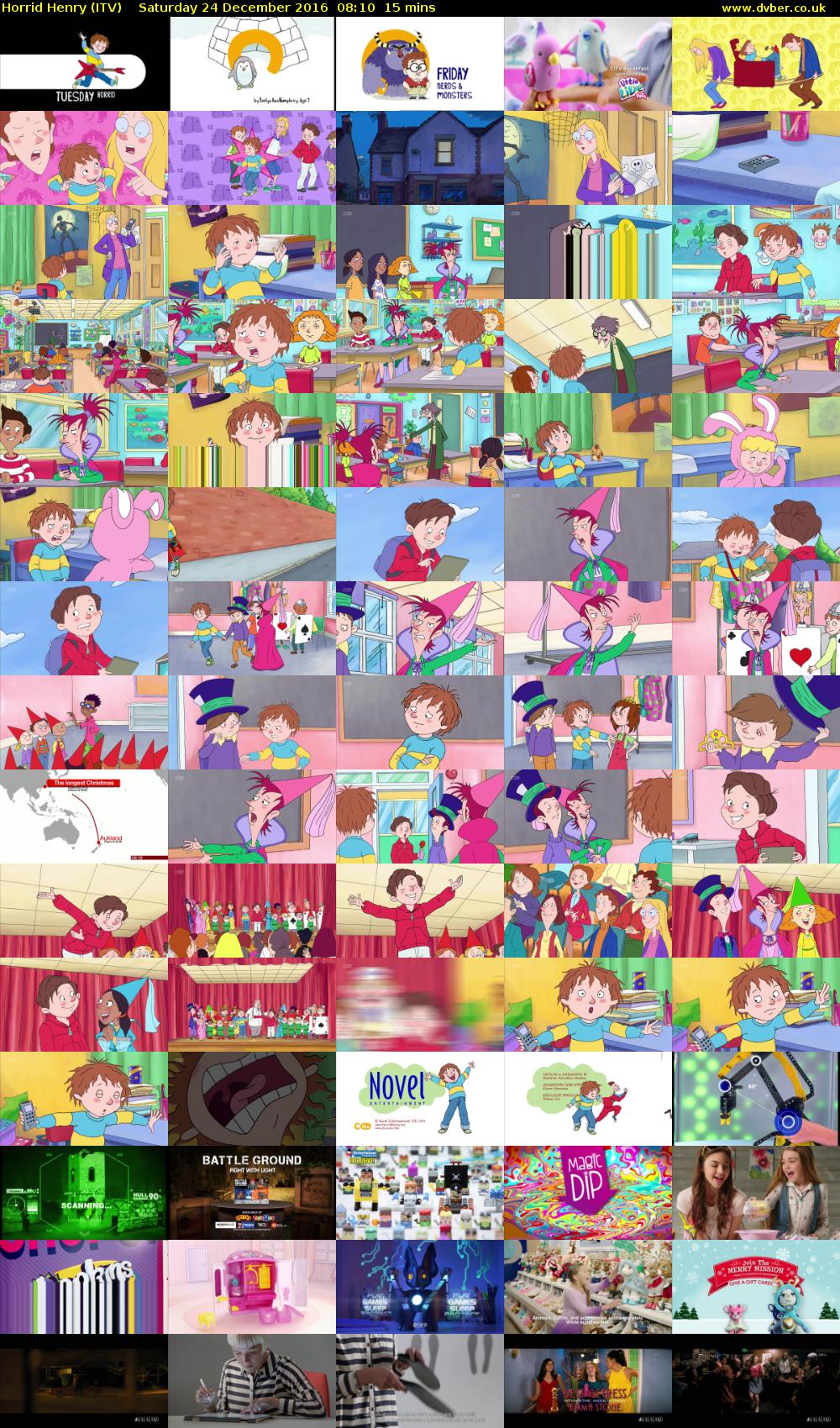 Horrid Henry (ITV) Saturday 24 December 2016 08:10 - 08:25