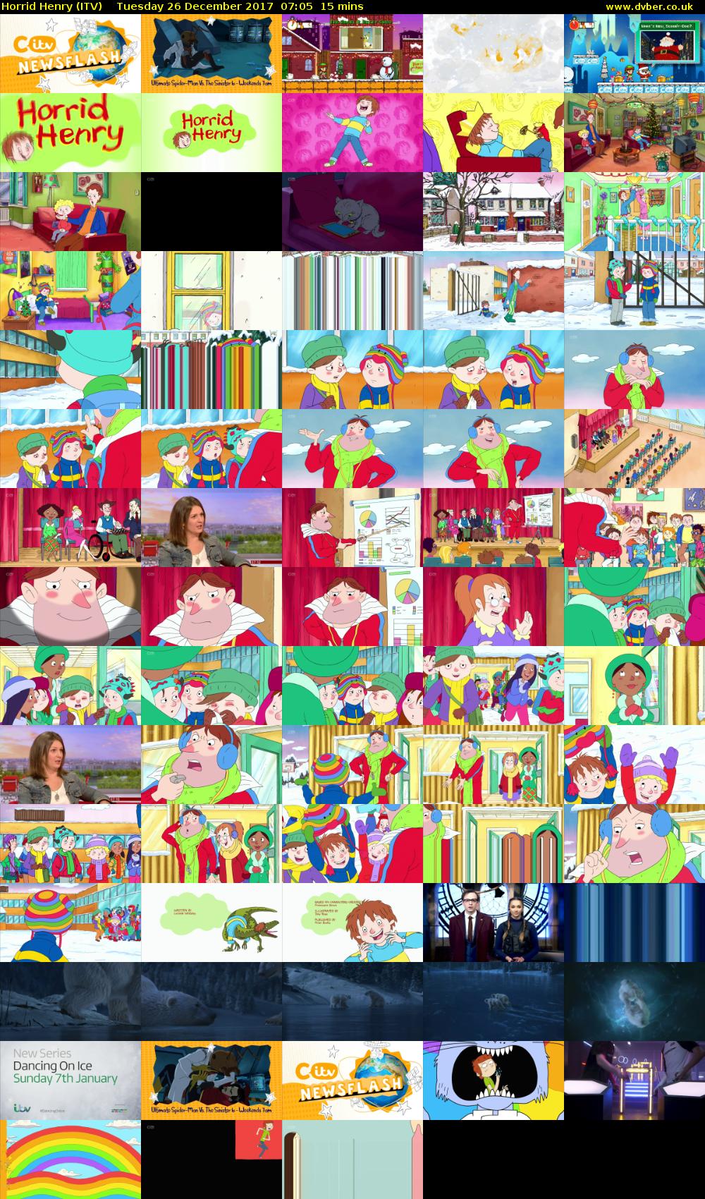 Horrid Henry (ITV) Tuesday 26 December 2017 07:05 - 07:20