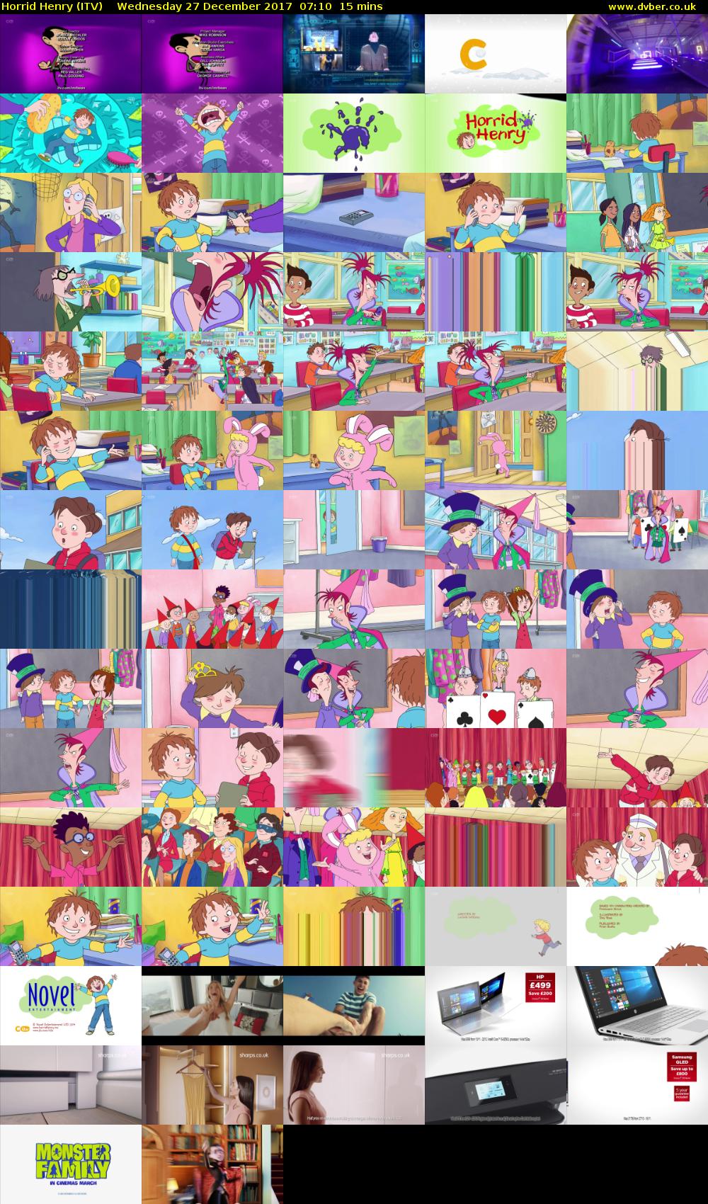 Horrid Henry (ITV) Wednesday 27 December 2017 07:10 - 07:25