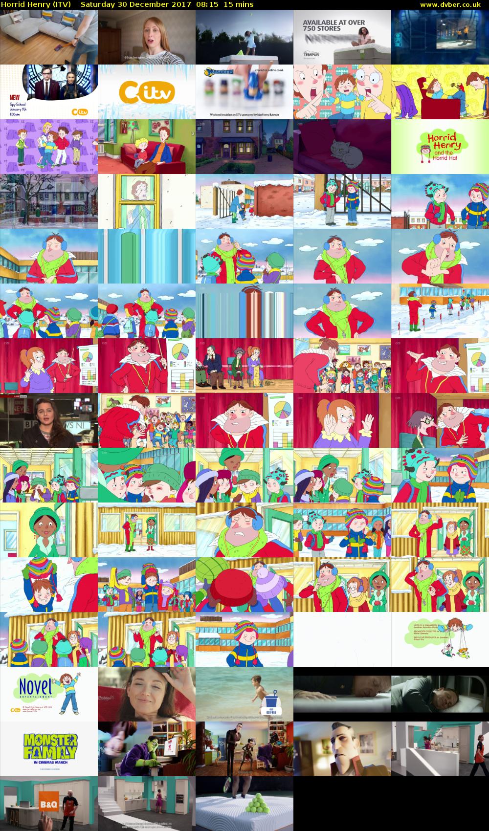 Horrid Henry (ITV) Saturday 30 December 2017 08:15 - 08:30