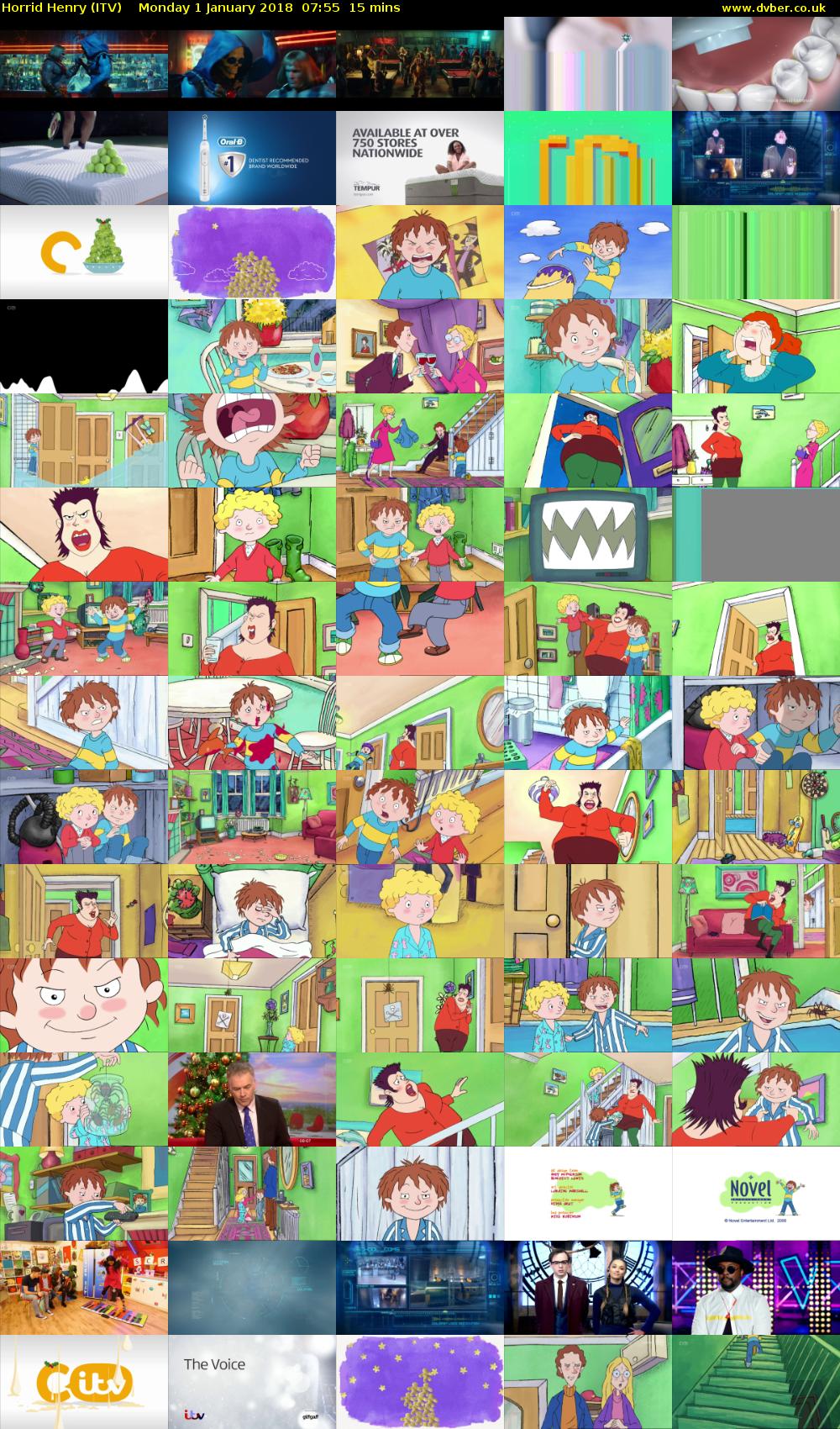 Horrid Henry (ITV) Monday 1 January 2018 07:55 - 08:10