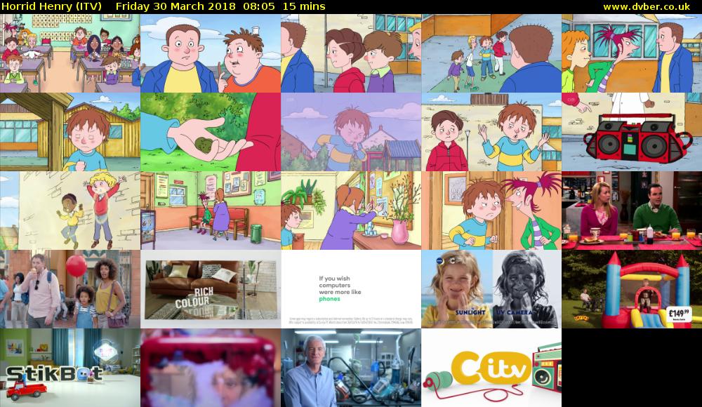 Horrid Henry (ITV) Friday 30 March 2018 08:05 - 08:20