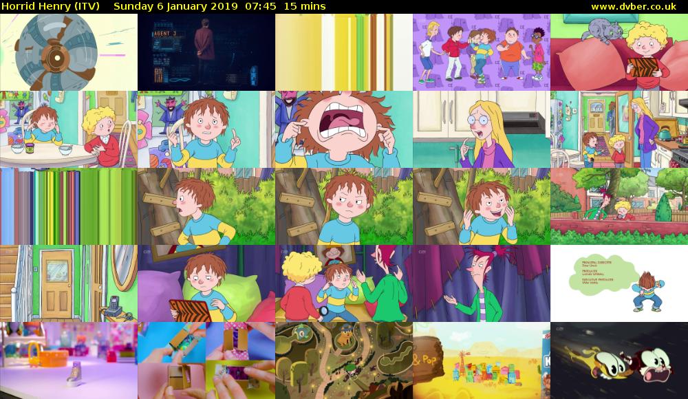 Horrid Henry (ITV) Sunday 6 January 2019 07:45 - 08:00