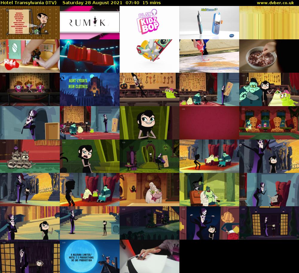 Hotel Transylvania (ITV) Saturday 28 August 2021 07:40 - 07:55