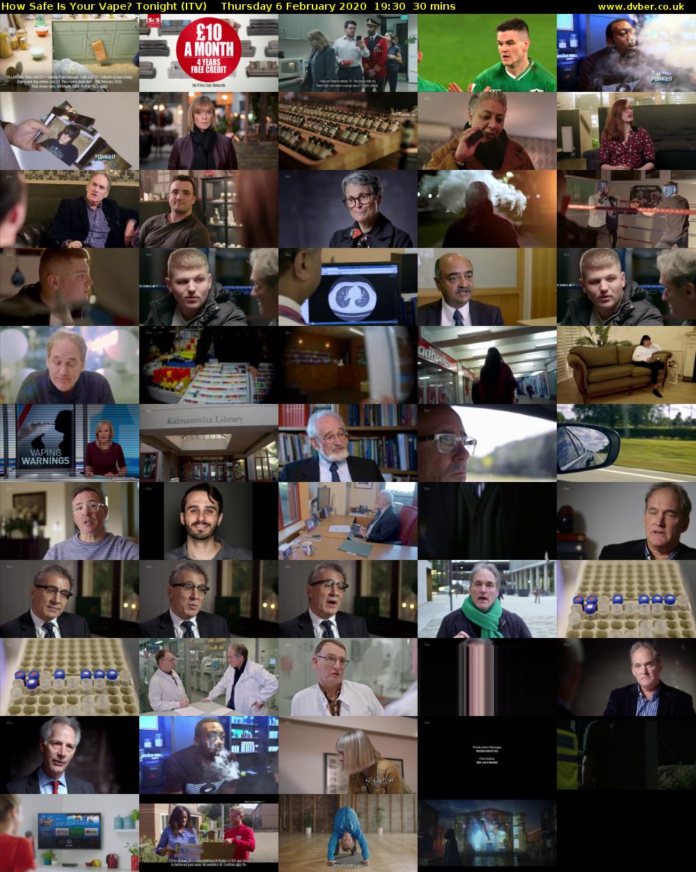 How Safe Is Your Vape? Tonight (ITV) Thursday 6 February 2020 19:30 - 20:00