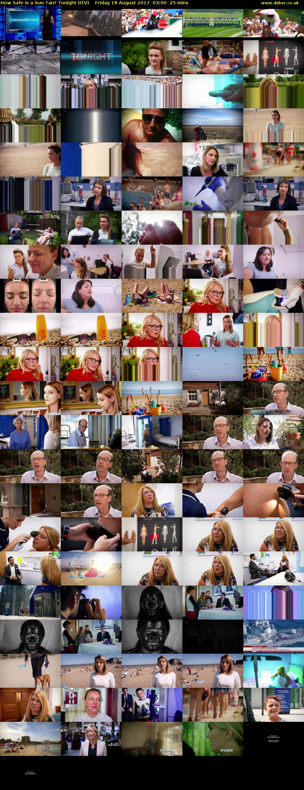 How Safe Is a Sun Tan? Tonight (ITV) Friday 18 August 2017 03:00 - 03:25