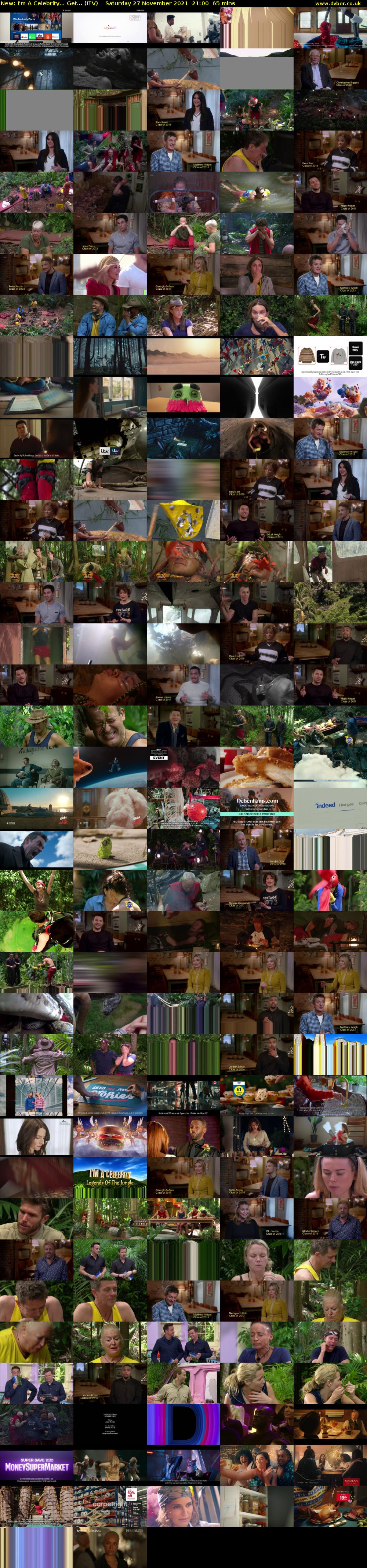 I'm A Celebrity... Get... (ITV) Saturday 27 November 2021 21:00 - 22:05