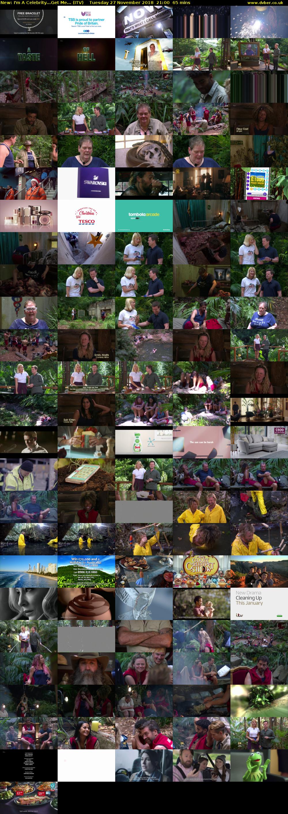 I'm A Celebrity...Get Me... (ITV) Tuesday 27 November 2018 21:00 - 22:05