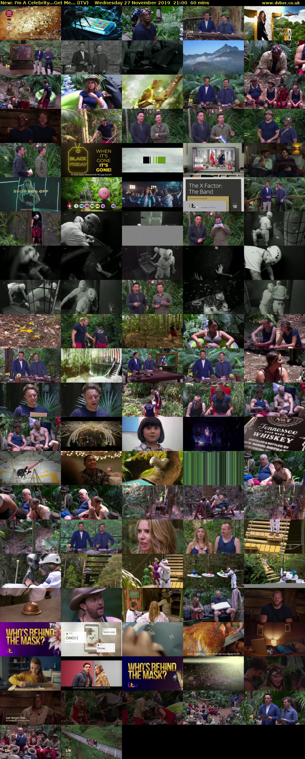 I'm A Celebrity...Get Me... (ITV) Wednesday 27 November 2019 21:00 - 22:00