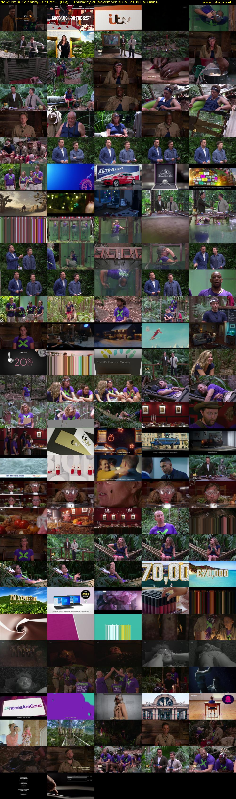 I'm A Celebrity...Get Me... (ITV) Thursday 28 November 2019 21:00 - 22:30