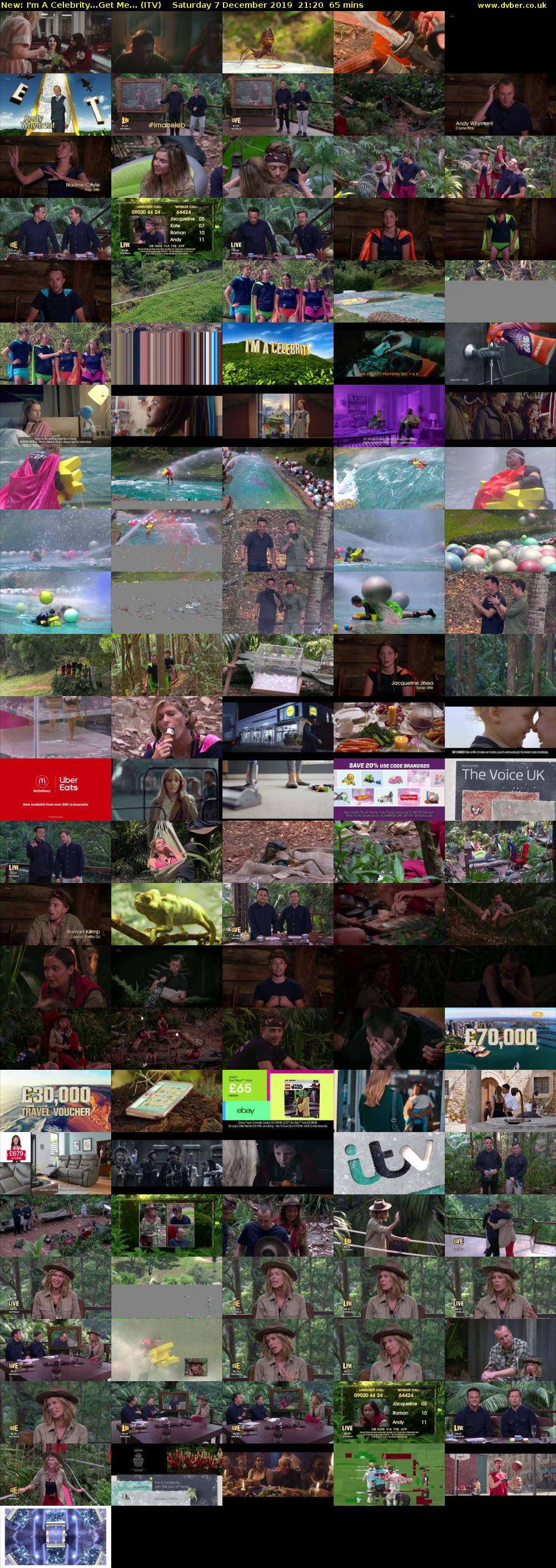 I'm A Celebrity...Get Me... (ITV) Saturday 7 December 2019 21:20 - 22:25
