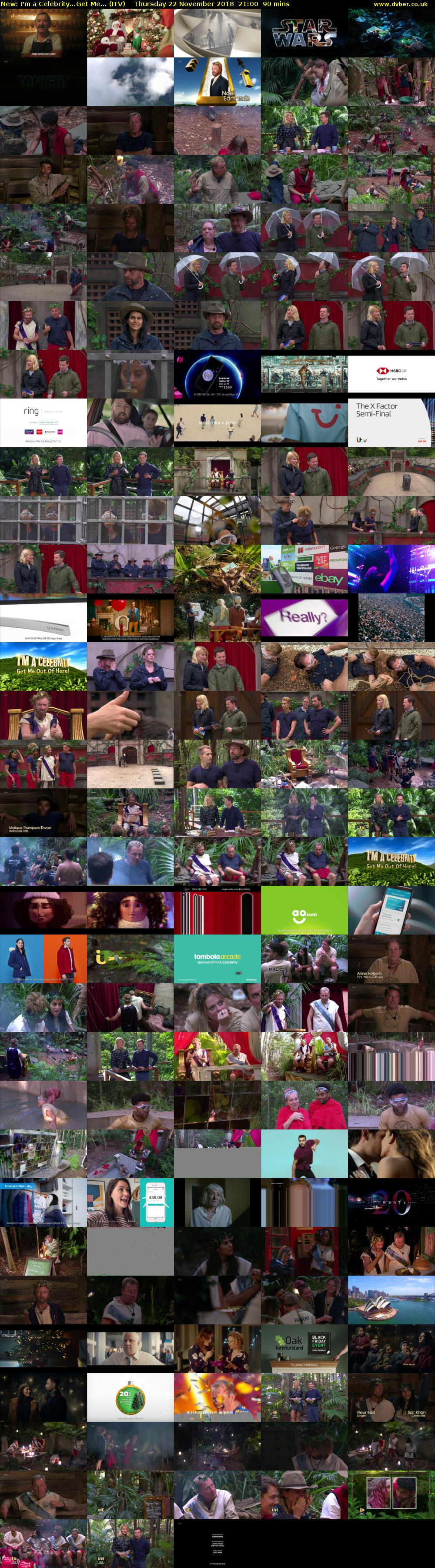 I'm a Celebrity...Get Me... (ITV) Thursday 22 November 2018 21:00 - 22:30