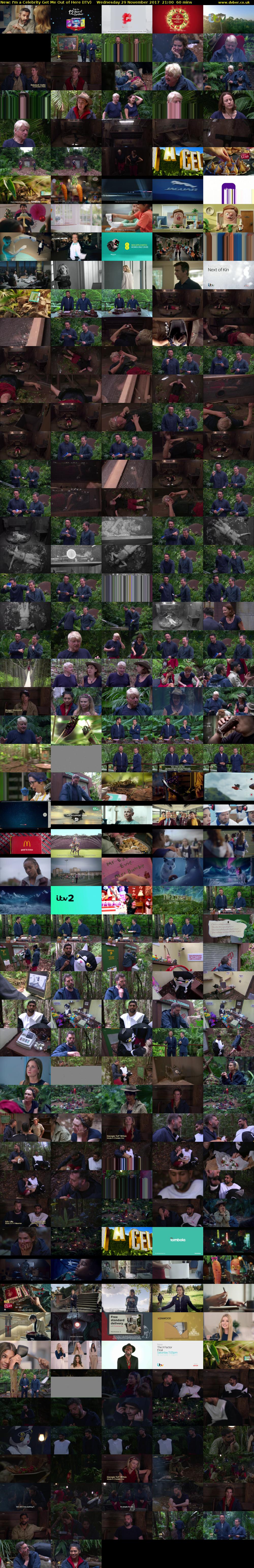 I'm a Celebrity Get Me Out of Here (ITV) Wednesday 29 November 2017 21:00 - 22:00