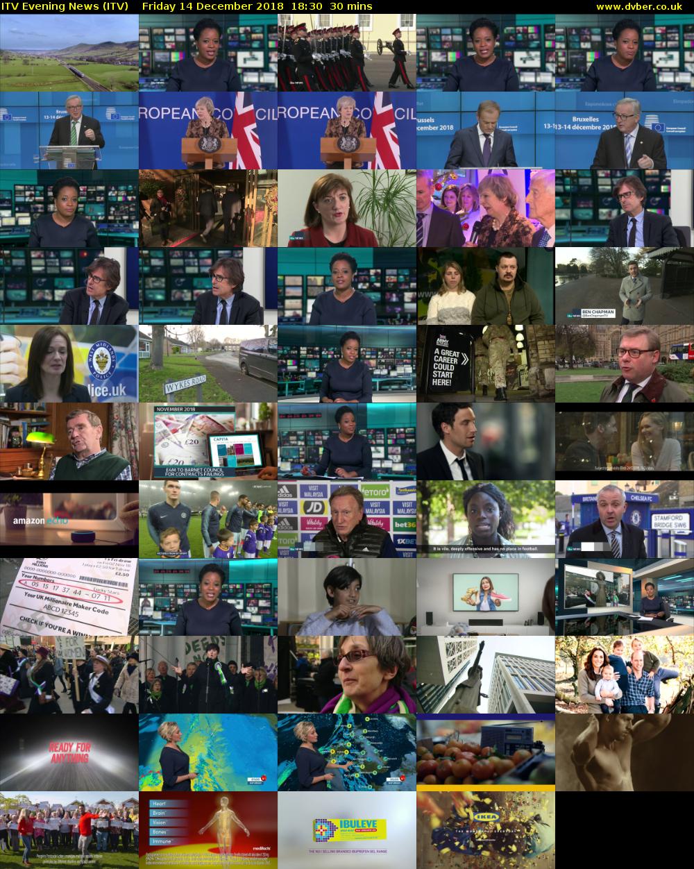 ITV Evening News (ITV) Friday 14 December 2018 18:30 - 19:00