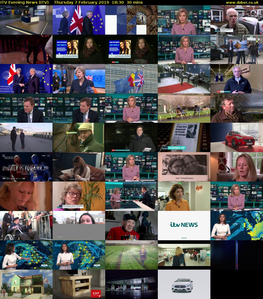 ITV Evening News (ITV) Thursday 7 February 2019 18:30 - 19:00