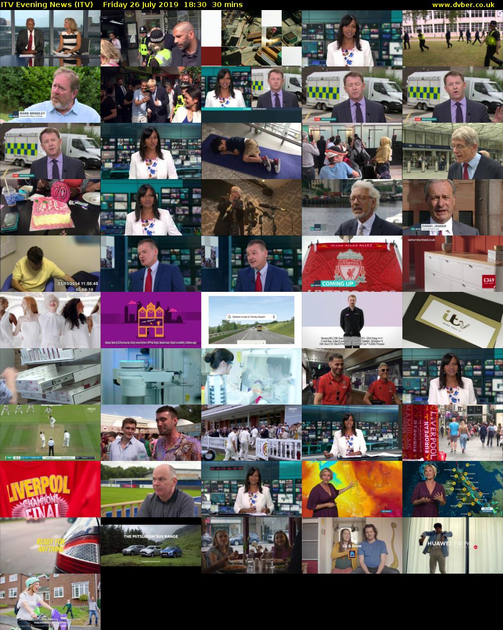 ITV Evening News (ITV) Friday 26 July 2019 18:30 - 19:00