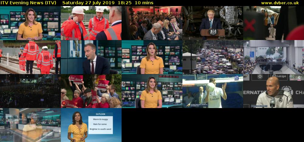 ITV Evening News (ITV) Saturday 27 July 2019 18:25 - 18:35