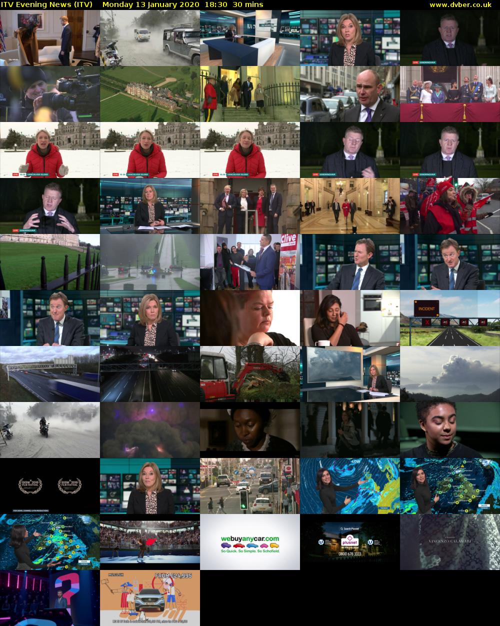 ITV Evening News (ITV) Monday 13 January 2020 18:30 - 19:00