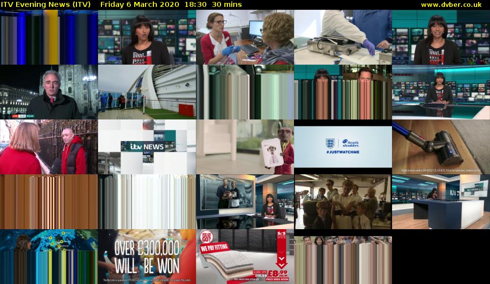 ITV Evening News (ITV) Friday 6 March 2020 18:30 - 19:00
