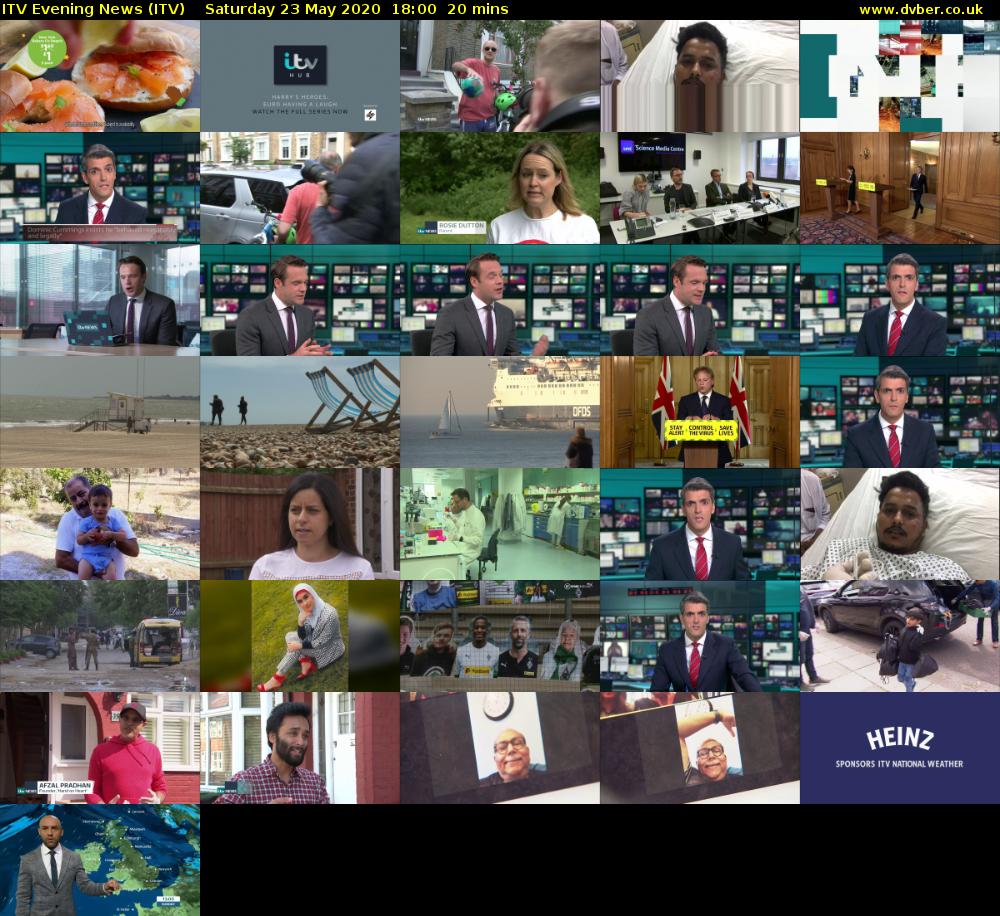 ITV Evening News (ITV) Saturday 23 May 2020 18:00 - 18:20