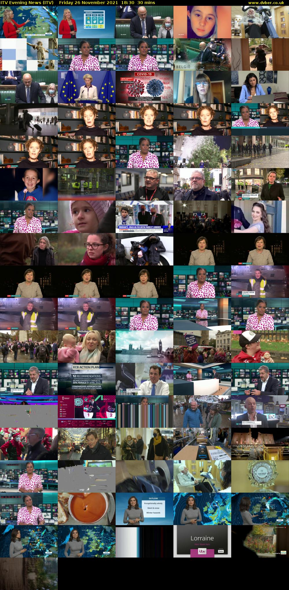 ITV Evening News (ITV) Friday 26 November 2021 18:30 - 19:00