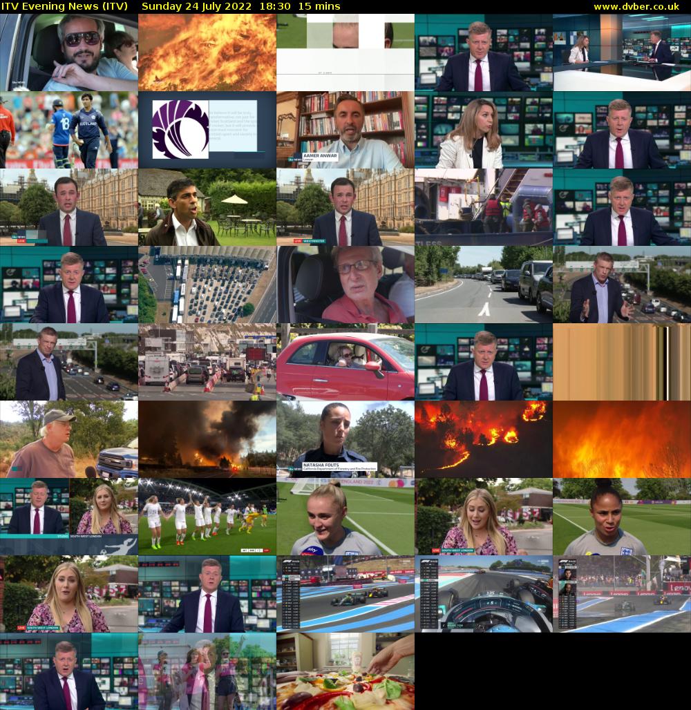 ITV Evening News (ITV) Sunday 24 July 2022 18:30 - 18:45