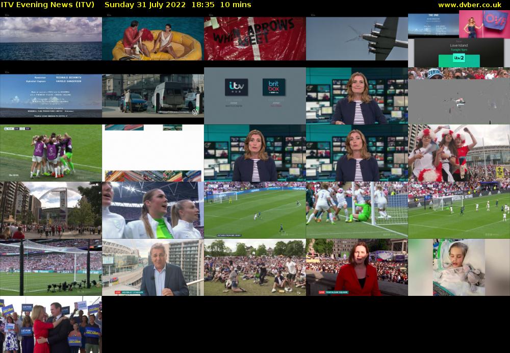 ITV Evening News (ITV) Sunday 31 July 2022 18:35 - 18:45
