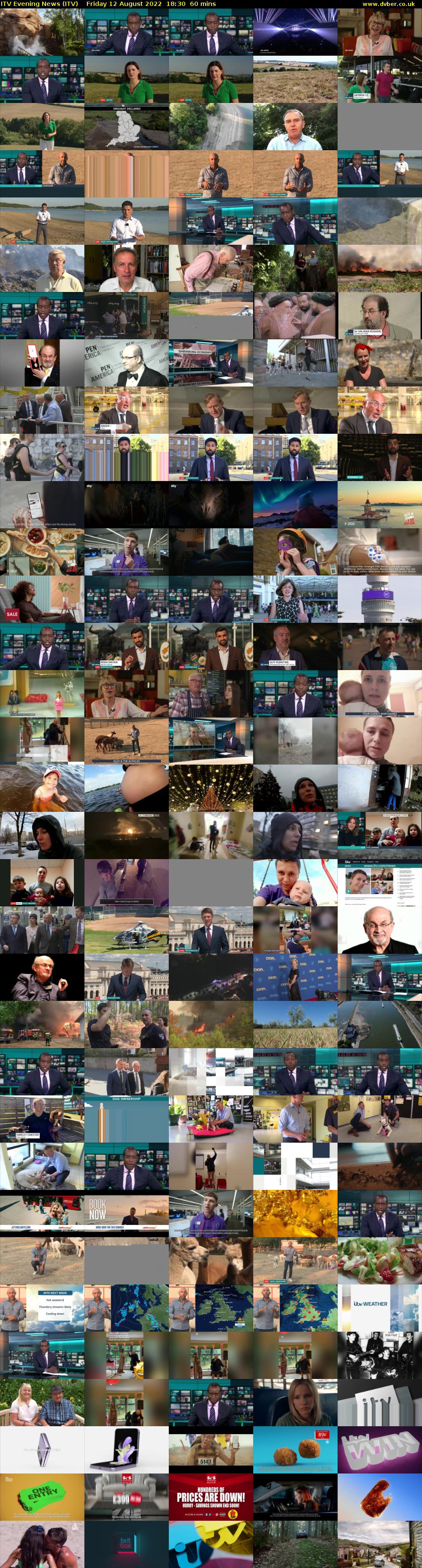ITV Evening News (ITV) Friday 12 August 2022 18:30 - 19:30