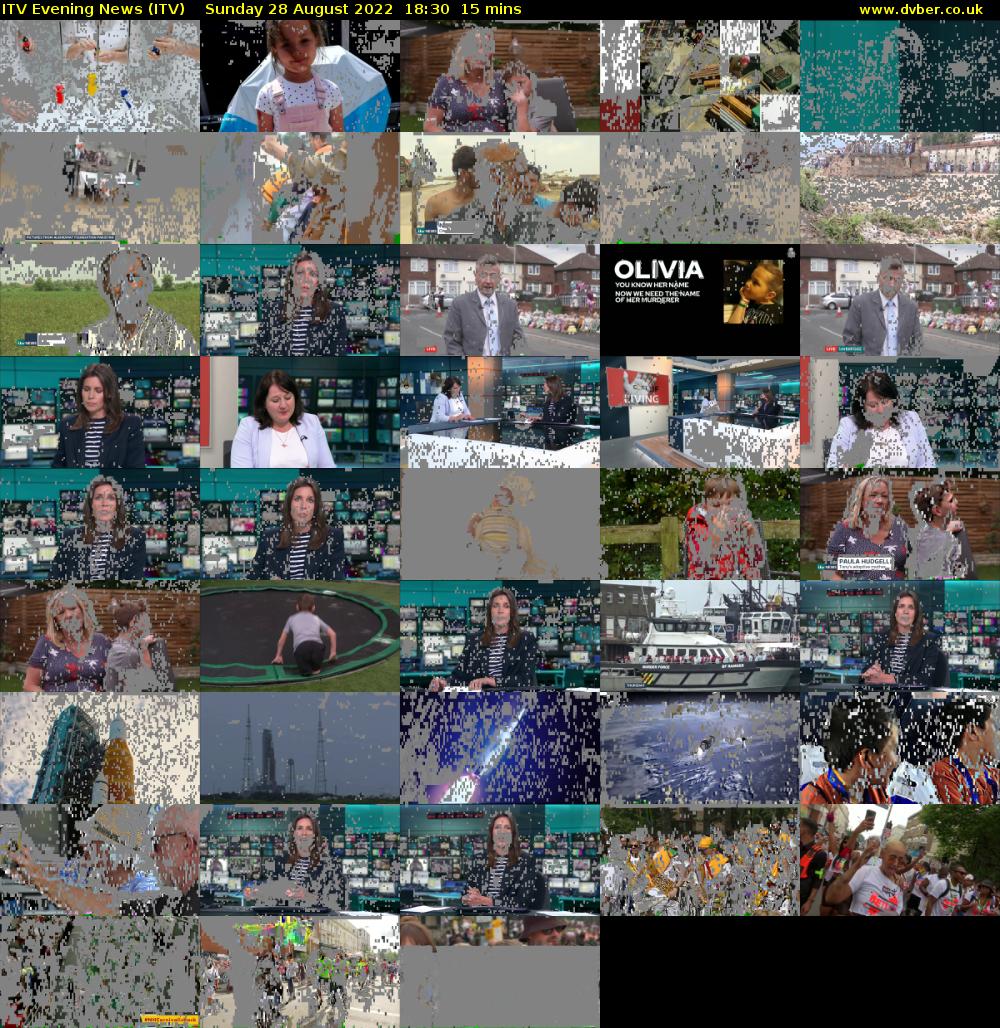 ITV Evening News (ITV) Sunday 28 August 2022 18:30 - 18:45