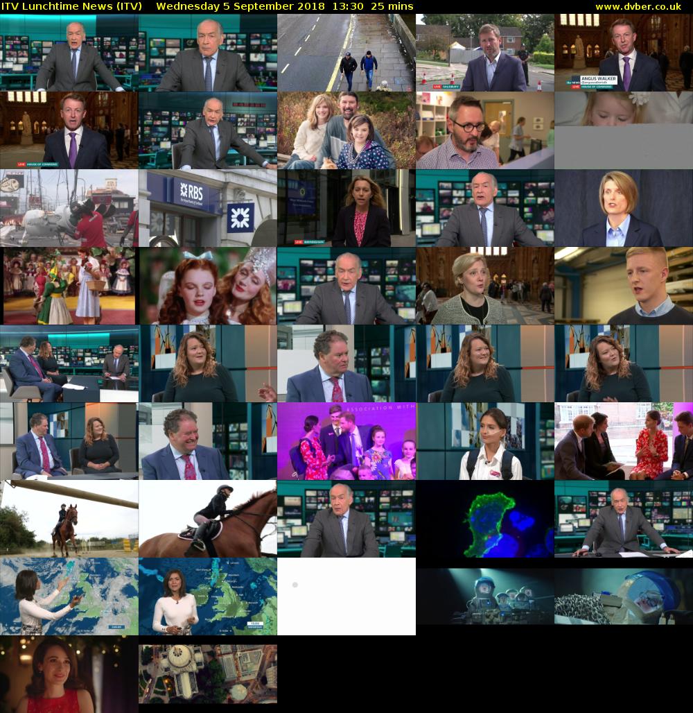 ITV Lunchtime News (ITV) Wednesday 5 September 2018 13:30 - 13:55