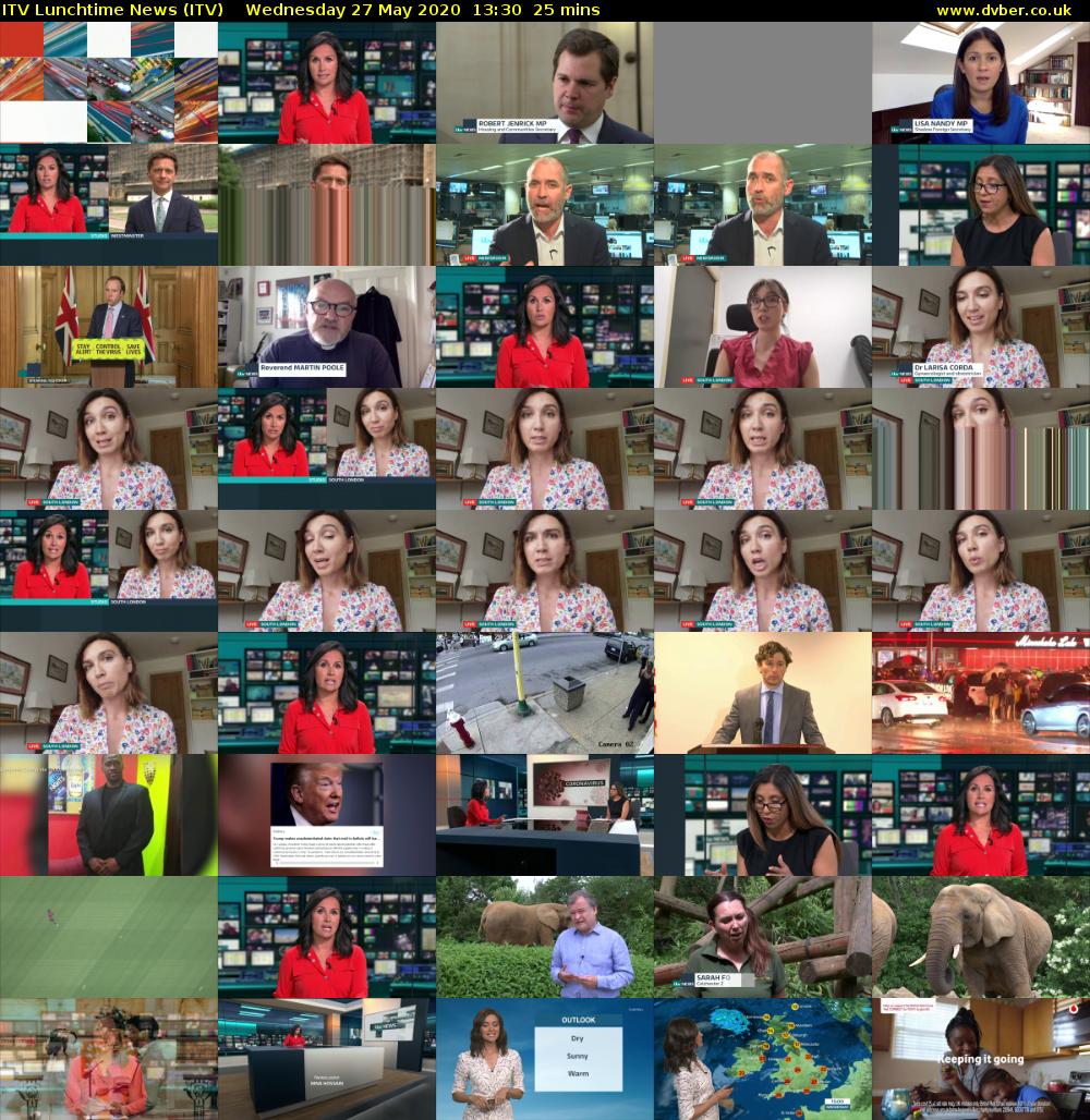 ITV Lunchtime News (ITV) Wednesday 27 May 2020 13:30 - 13:55