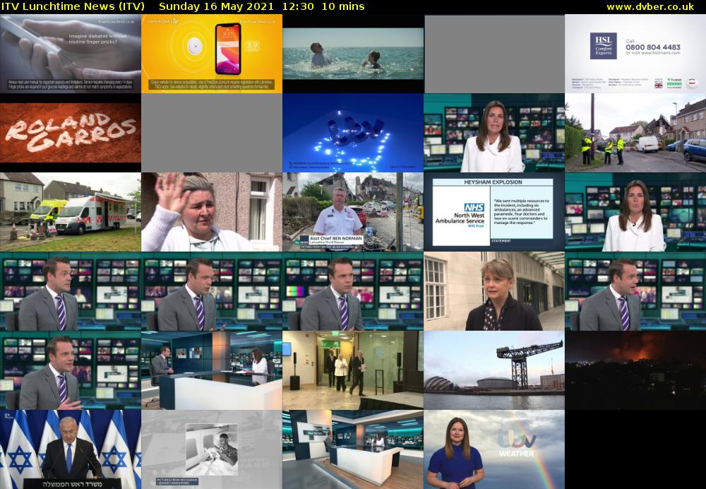 ITV Lunchtime News (ITV) Sunday 16 May 2021 12:30 - 12:40