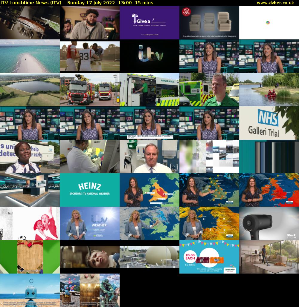 ITV Lunchtime News (ITV) Sunday 17 July 2022 13:00 - 13:15