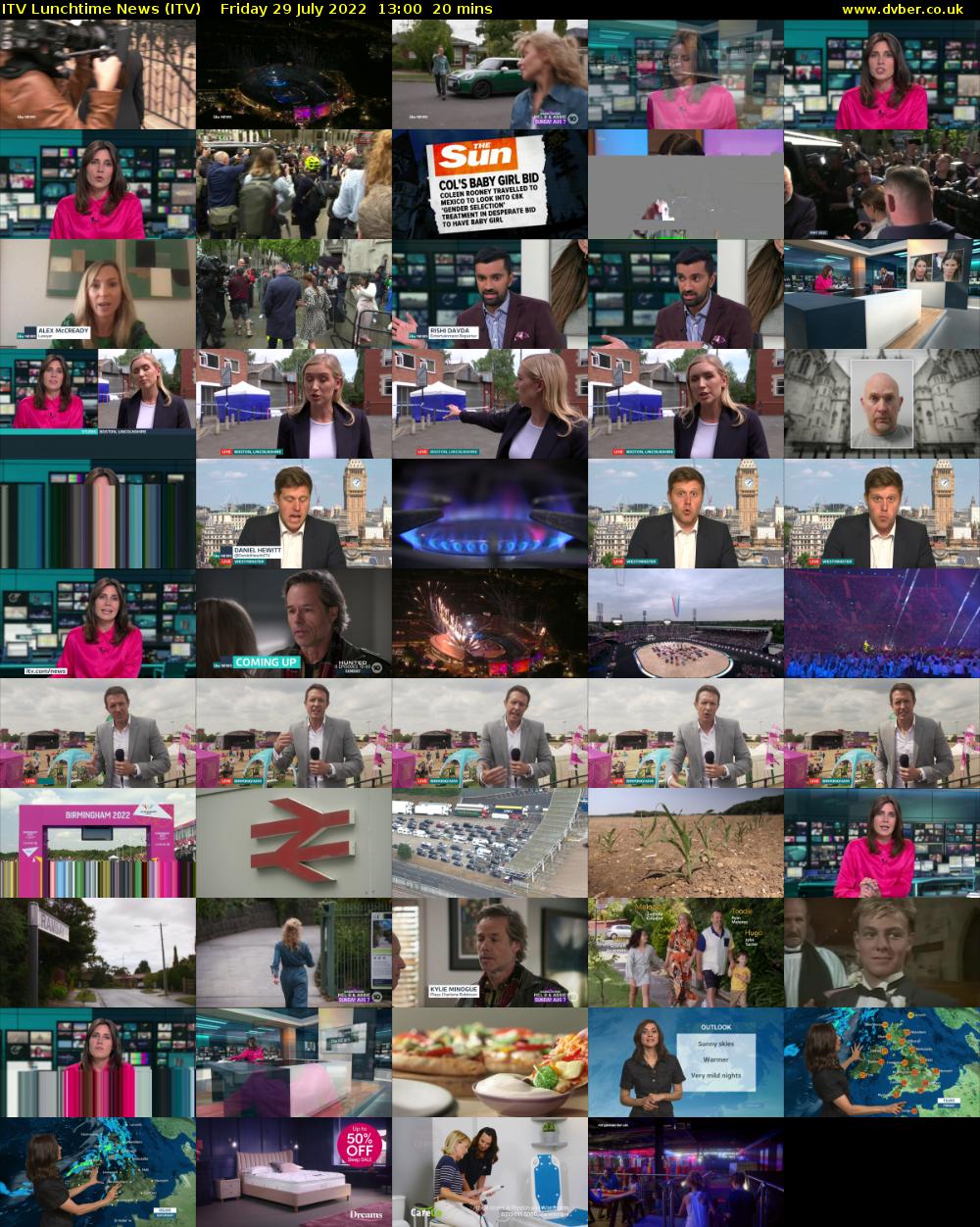 ITV Lunchtime News (ITV) Friday 29 July 2022 13:00 - 13:20